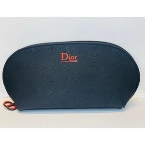 NEW DIOR BEAUTY Black & Red CD Logo MAKEUP POUCH COSMETIC BAG